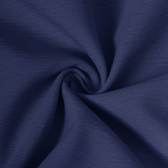 Navy Blue Elegant Women's Solid Color Lantern Sleeve Jumpsuit - Picture 6 of 9